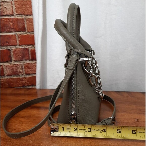 Steve Madden Green Satchel with Structured Shape and Chain Detail - Picture 11 of 16